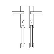 Reflex Crystal Door Entrance Set 2Handl